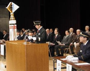 1月6日 平成20年矢吹町消防団出初式01