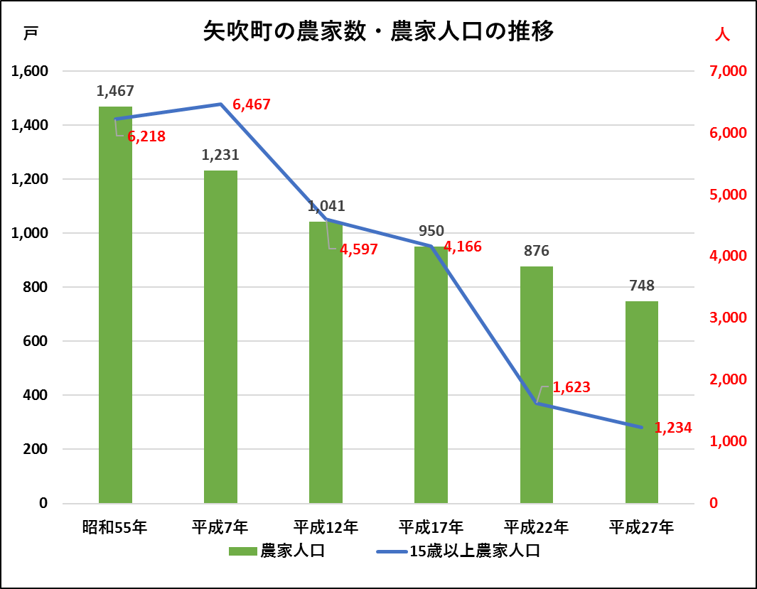 矢吹町農業　グラフ