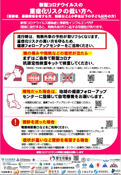 重症化リスクの低い方へ